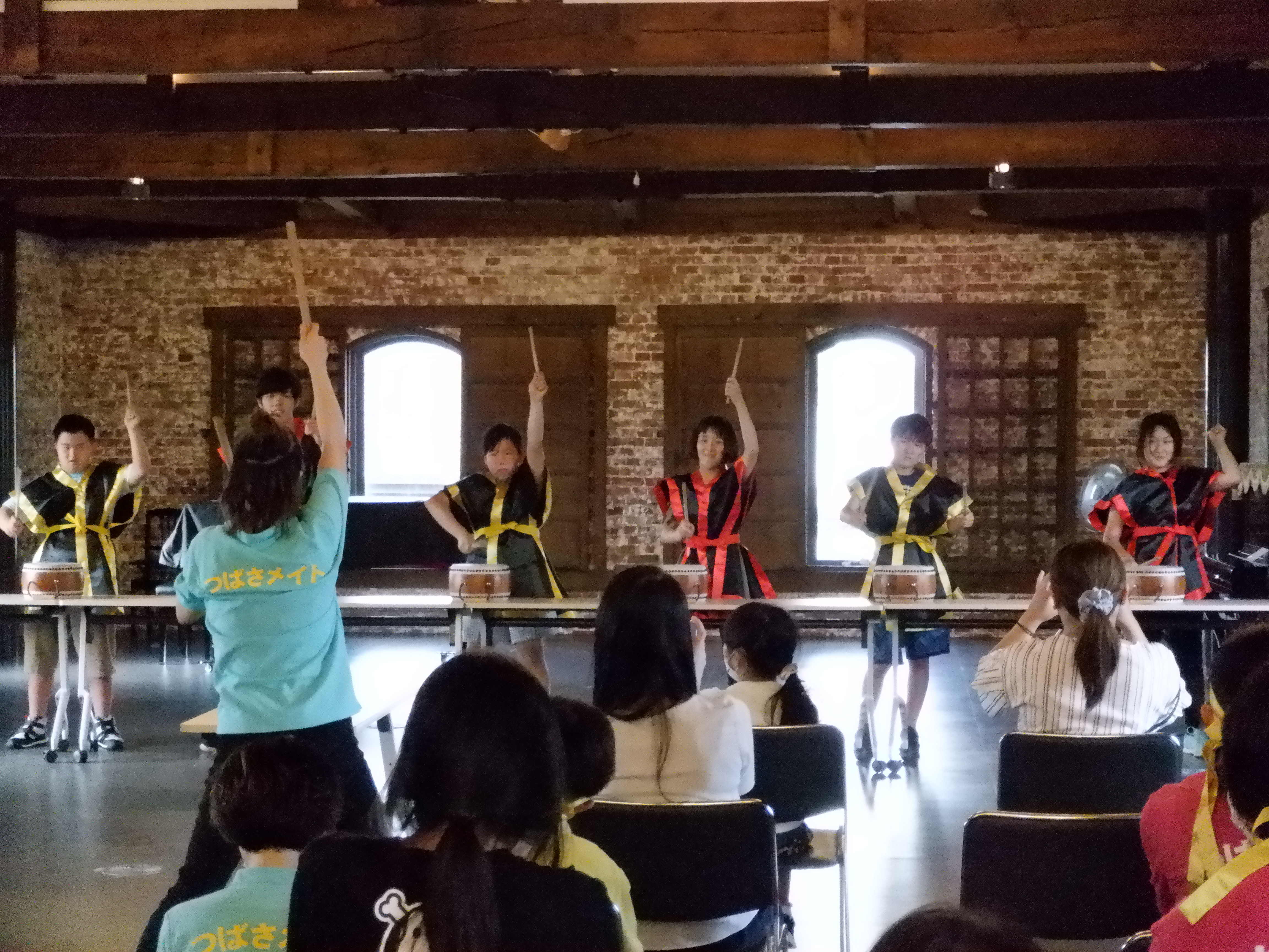 夏祭り　和太鼓チーム、日頃の練習の成果を披露しよう。